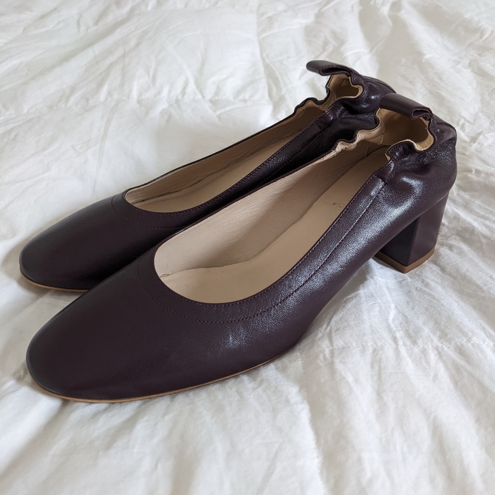 Everlane Leather Pumps Maroon size 8.5